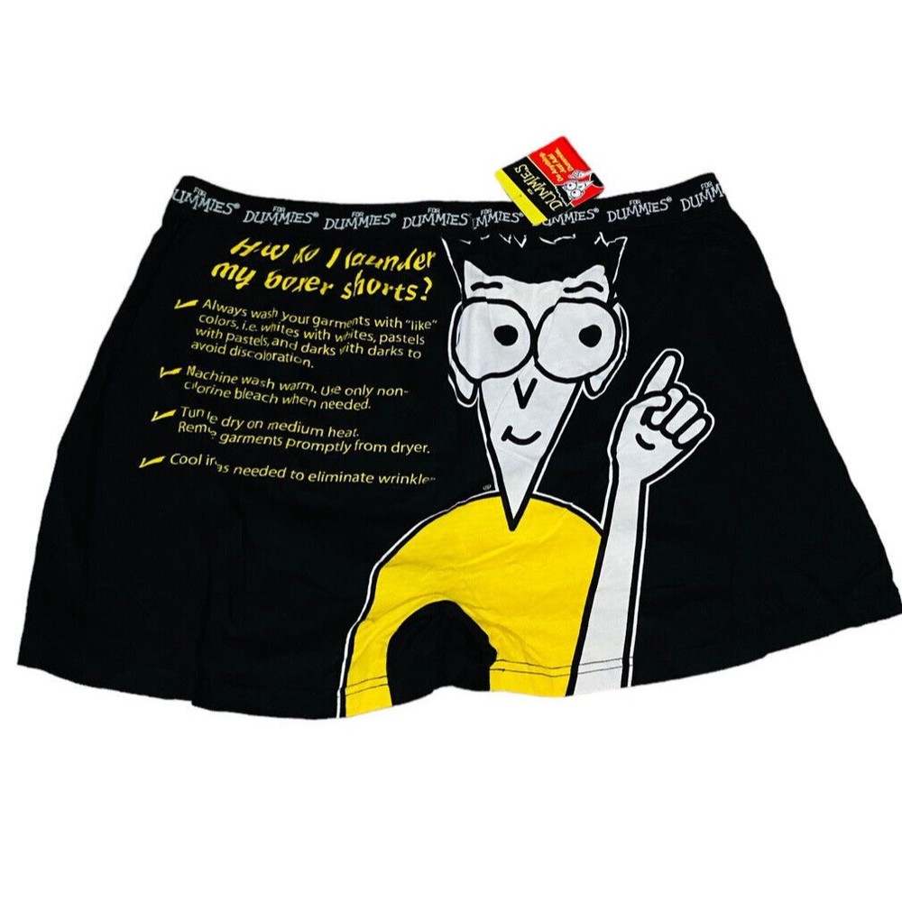Novelty Boxer Shorts for Dummies Mens Designer Rude Trunks Shorts Gag Gift